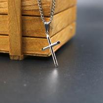colar masculino feminino cruz crucifixo em aço inox prata antialérgico gargantilha choker - KC STORE