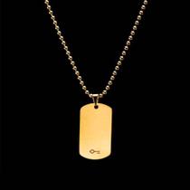 Colar masculino haring de aço dourado