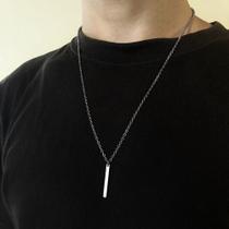 Colar Masculino Minimalista Prata Cordão Aço Inoxidável 60cm