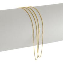 Colar Masculino Ouro 18k Corrente Veneziana 0.6 70 Cm Cordão