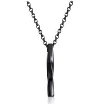 Colar Masculino Pingente Orgânico Torcido 60cm - Aço Inox Colar Masculino Pingente Orgânico Torcido 60cm - Aço Inox