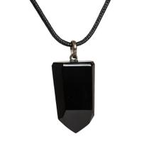 Colar Masculino Pontinha Obsidiana Negra Montagem Dourado Colar Masculino Pontinha Obsidiana Negra Montagem Dourado