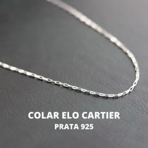 Colar Masculino Prata 925 Elo Quadrado