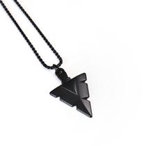 Colar Masculino Preto Ponta de flecha preto Corrente Aço Inoxidável 65cm Colar Masculino Preto Ponta de flecha preto Corrente Aço Inoxidável 65cm