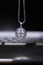 Colar Masculino São Bento Prata Aço Inoxidável 65cm