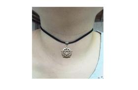 Colar material sintético Vintage Pentagrama Escurecido Modelo