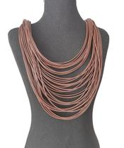 Colar Maxi Feminino Multi Fios Cordão Estilo Boho Atemporal