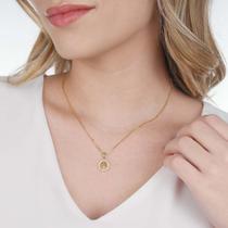 Colar Medalha Árvore da Vida Cravejado de Zircônia Cristal Banhado a Ouro 18K Colar Medalha Árvore da Vida Cravejado de Zircônia Cristal Banhado a Ouro 18K