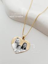 Colar medalha coração G Ouro Colar medalha coração G Ouro