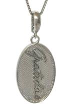 Colar Medalha gratidão ródio negro