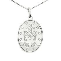 Colar Medalha Milagrosa Coleção Religiosos em Prata 925