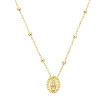 Colar medalha nossa senhora das graças folheado a ouro 18k