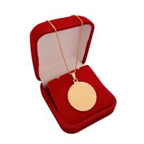 Colar Medalha Oração Pai Nosso Banhado A Ouro 18k