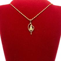 Colar Medalha Proteção Religioso Folheado Ouro São Jorge NS