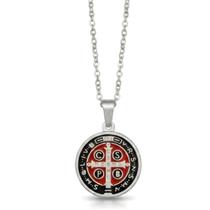 Colar Medalha São Bento Duplaface Cordão 60 Cm Banhado Ouro
