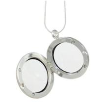 Colar Medalhão Cápsula Relicário Vidro G Colar Medalhão Cápsula Relicário Vidro G