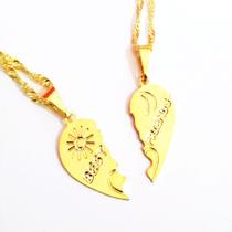 Colar Melhores Amigas Best Folheado A Ouro 18k - 2 Pçs