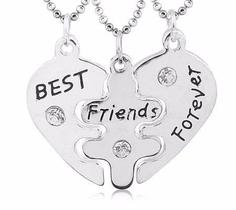 Colar Melhores Amigas Best Friends Amizade Folheado - B56