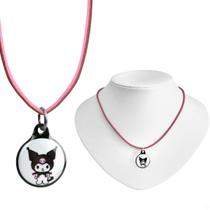 Colar menina infantil + pingente qualidade premium my melody amor presente criança rosa preto moda pink ajustavel