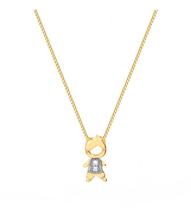 COLAR MENINO COM CRAVAÇÃO CENTRAL BANHADO A OURO - 45 cm COLAR MENINO COM CRAVAÇÃO CENTRAL BANHADO A OURO - 45 cm