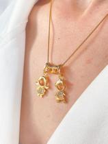 Colar menino e menina cravejado em zircônia Colar menino e menina cravejado em zircônia