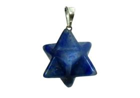 Colar Merkaba Pedra Quartzo Azul Pino e Presilha Prateado Colar Merkaba Pedra Quartzo Azul Pino e Presilha Prateado