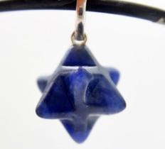 Colar Merkaba Pedra Sodalita Azul Extra Pino Prata 950 Colar Merkaba Pedra Sodalita Azul Extra Pino Prata 950