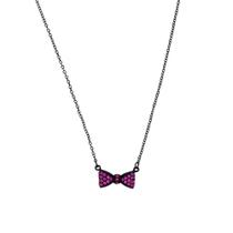 Colar Metal Strass Lacinho CO1048