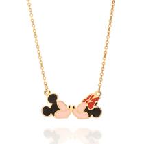 Colar Mickey e Minnie Banhado Ouro 18K com Resina - Disney Colar Mickey e Minnie Banhado Ouro 18K com Resina - Disney