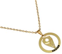 Colar Minha Profissão Designer Design Folheado Ouro 18k