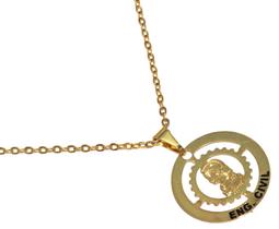 Colar Minha Profissão Engenharia Civil Folheado Ouro 18k