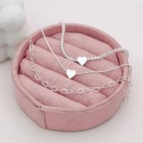 Colar mini coração folheado a prata925