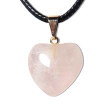 Colar Mini Coração Quartzo Rosa Pedra Natural Dourado