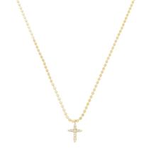 Colar mini cruz zircônias folheado a ouro 18k Colar mini cruz zircônias folheado a ouro 18k
