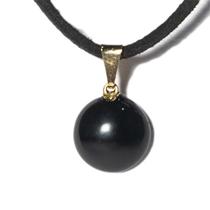 Colar Mini Disco Obsidiana Negra Montagem Pino Prateado Colar Mini Disco Obsidiana Negra Montagem Pino Prateado