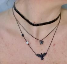 Colar Mini Estrela - Ródio Negro