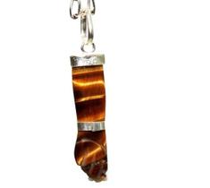 Colar Mini Figa Olho de Tigre Prata 950 Amuleto Da Sorte
