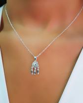 Colar Mini Filtro dos Sonhos Banhado a Prata Colar Mini Filtro dos Sonhos Banhado a Prata