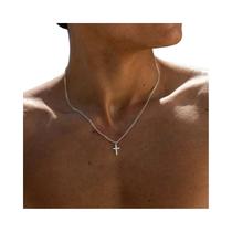 Colar Minimalista Com Pingente De Cruz Para Homens, Joias Estilosas E Modernas Para Presente De Colar Minimalista Com Pingente De Cruz Para Homens, Joias Estilosas E Modernas Para Presente De