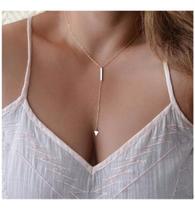 Colar Minimalista Dourado Feminino Gargantilha Strass Shocke