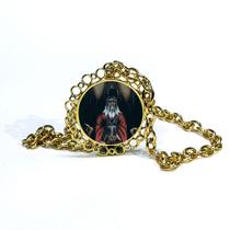 Colar mistico do poderoso bruxo são cipriano luxo e proteção magicas numa unica peça exclusiva banhada a ouro