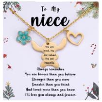 Colar MIXJOY Inspirational Gold Pingente para sobrinha