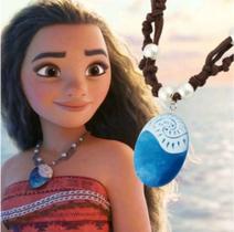 Colar Moana Disney Cosplay colar com pingentes de pedra azul