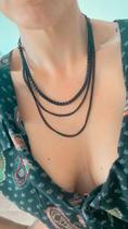 Colar modelo triplo na moda Preto Colar modelo triplo na moda Preto
