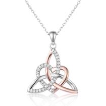 Colar MONBO Celtic Trinity Knot 925S em prata para mulher