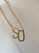 Colar Monograma com as Iniciais KA Semijoia Personalizada Pronta Entrega Simonatto Colar Monograma com as Iniciais KA Semijoia Personalizada Pronta Entrega Simonatto