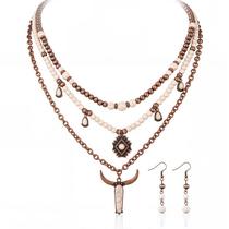 Colar Montana West RNS-WH01WT Turquesa Ocidental para Mulheres Colar Montana West RNS-WH01WT Turquesa Ocidental para Mulheres