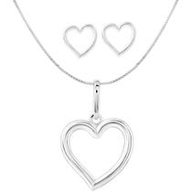 Colar na prata com pingente e bricos pequenos