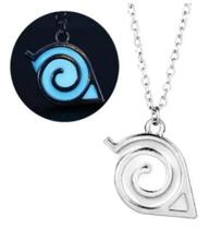 Colar Naruto Simbolo Da Aldeia Da Folha Brilha No Escuro Colar Naruto Simbolo Da Aldeia Da Folha Brilha No Escuro