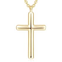 Colar NEARLAND Cross com pingente de ouro 14K para mulheres 20 mm 28 mm 33 mm